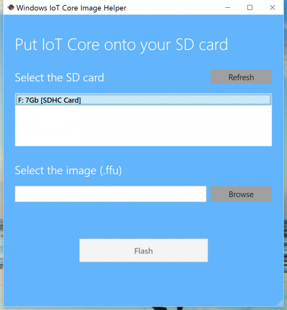 Windows 10 IoT Core Image Helper